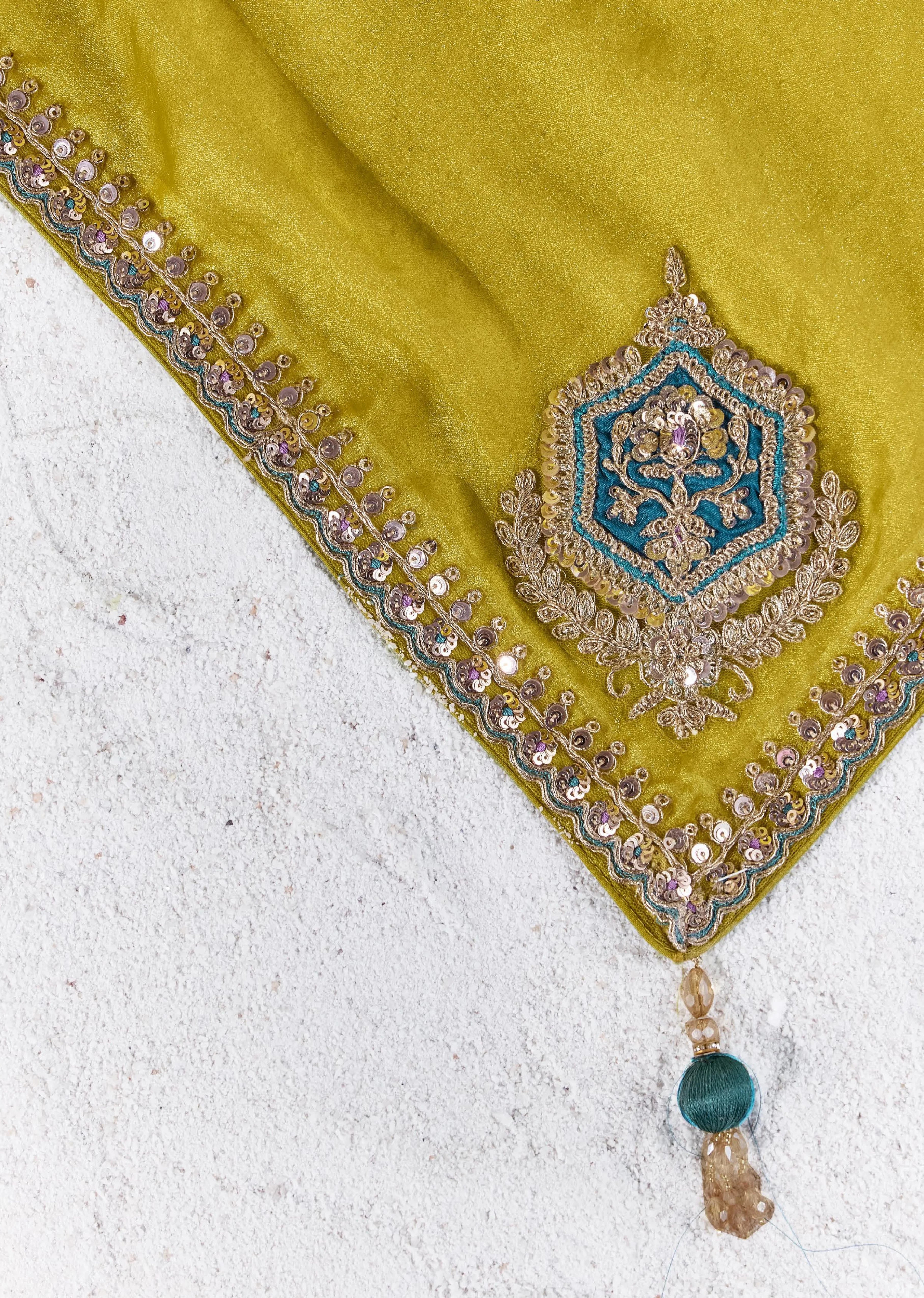 Premium Luxe Silk Festival Wear Mustard With Lace
