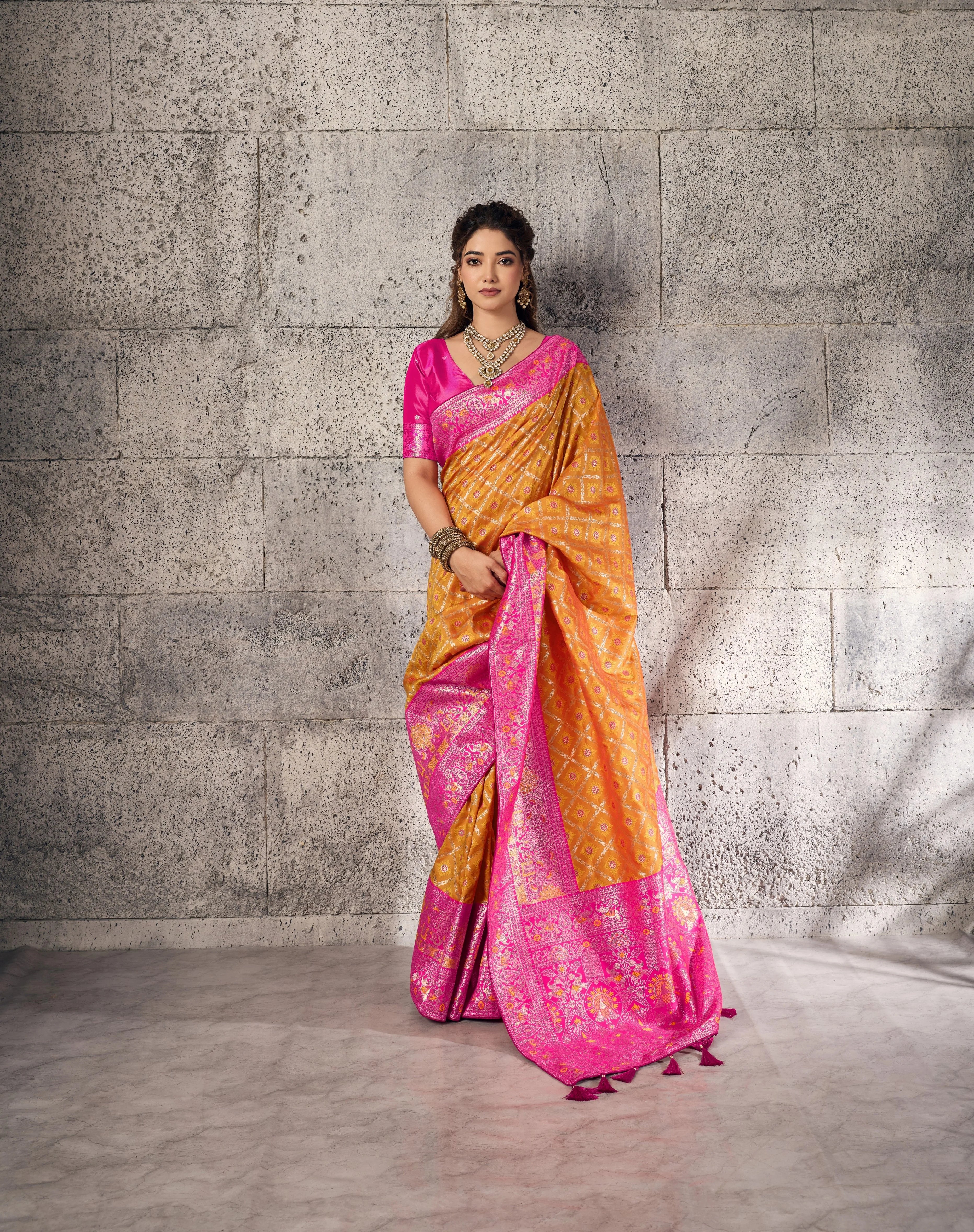 Banarasi Silk Party Wear With Woven Work