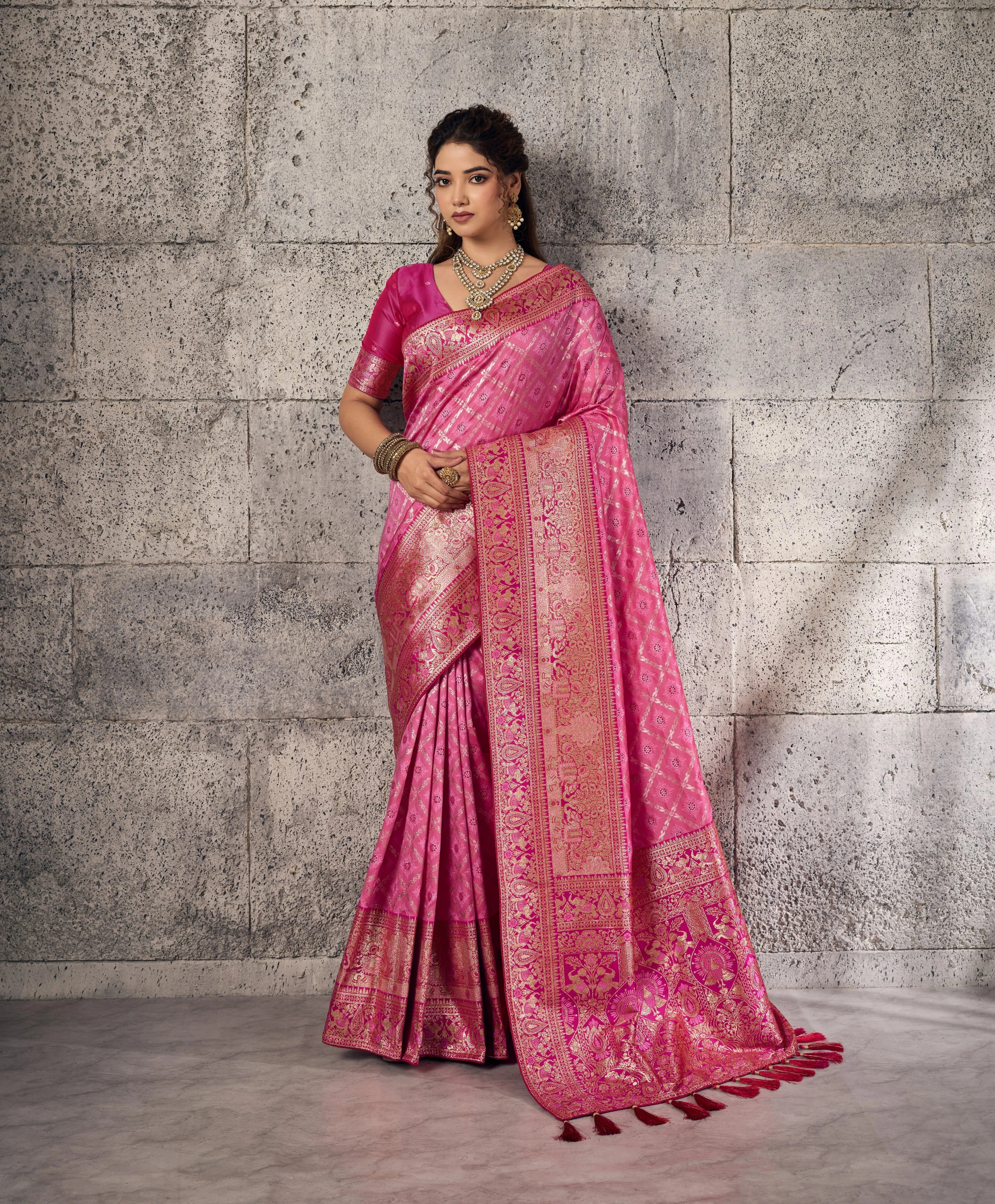 Banarasi Silk Party Wear With Woven Work