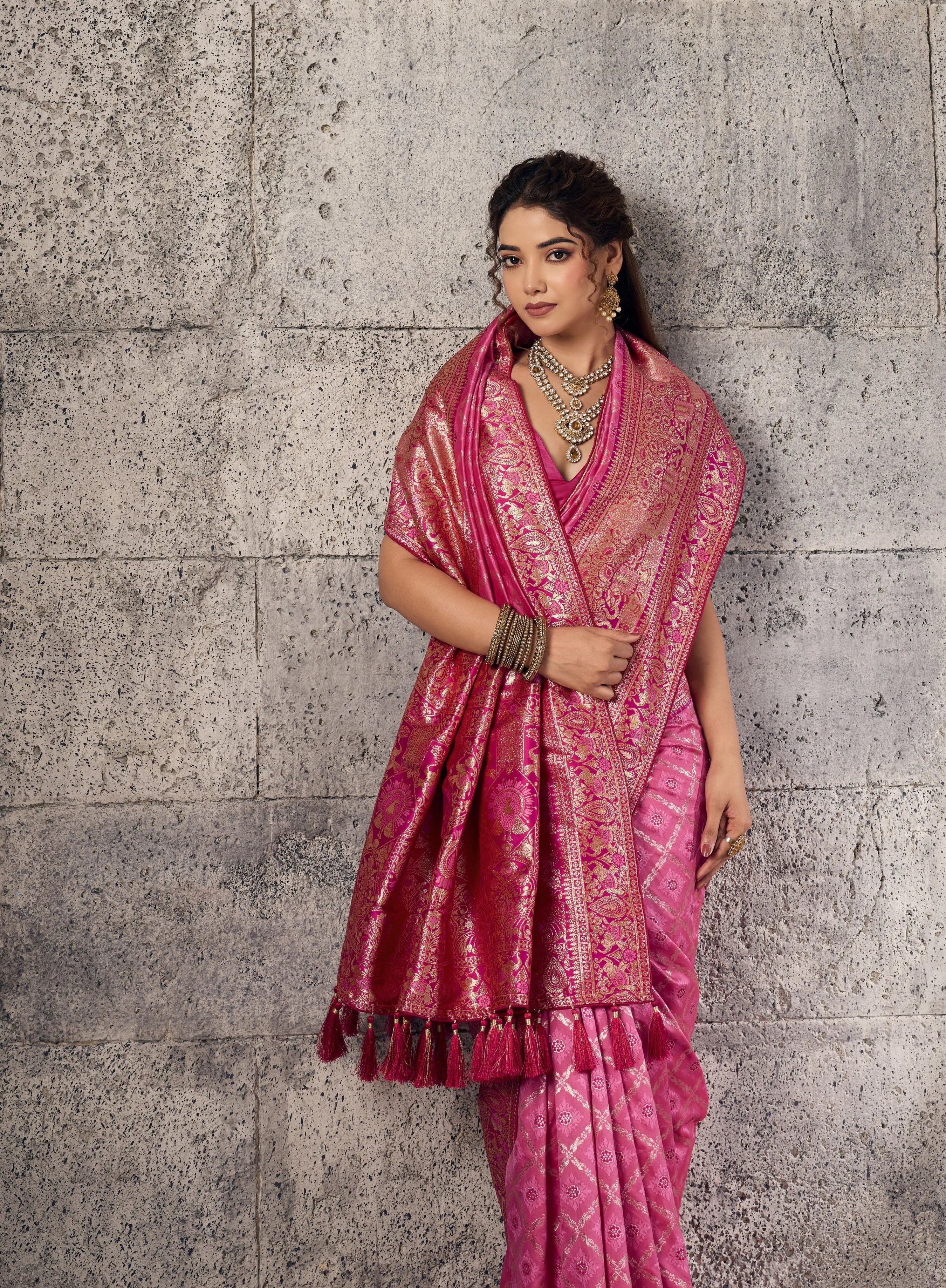 Banarasi Silk Party Wear With Woven Work