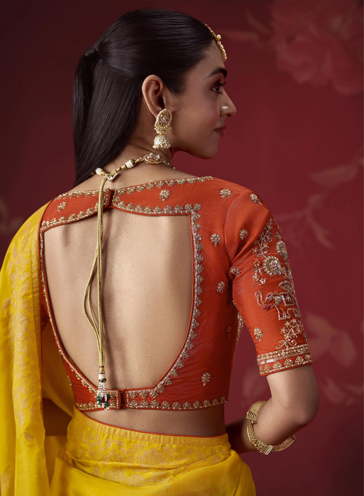 Dola Crape Soft Silk Yellow Party Wear Zari Weaving Sarees