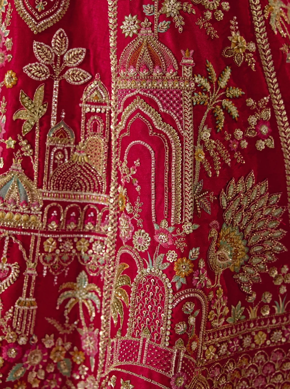 Premium Silk Bridal Wear Red Heavy Work Lehengas