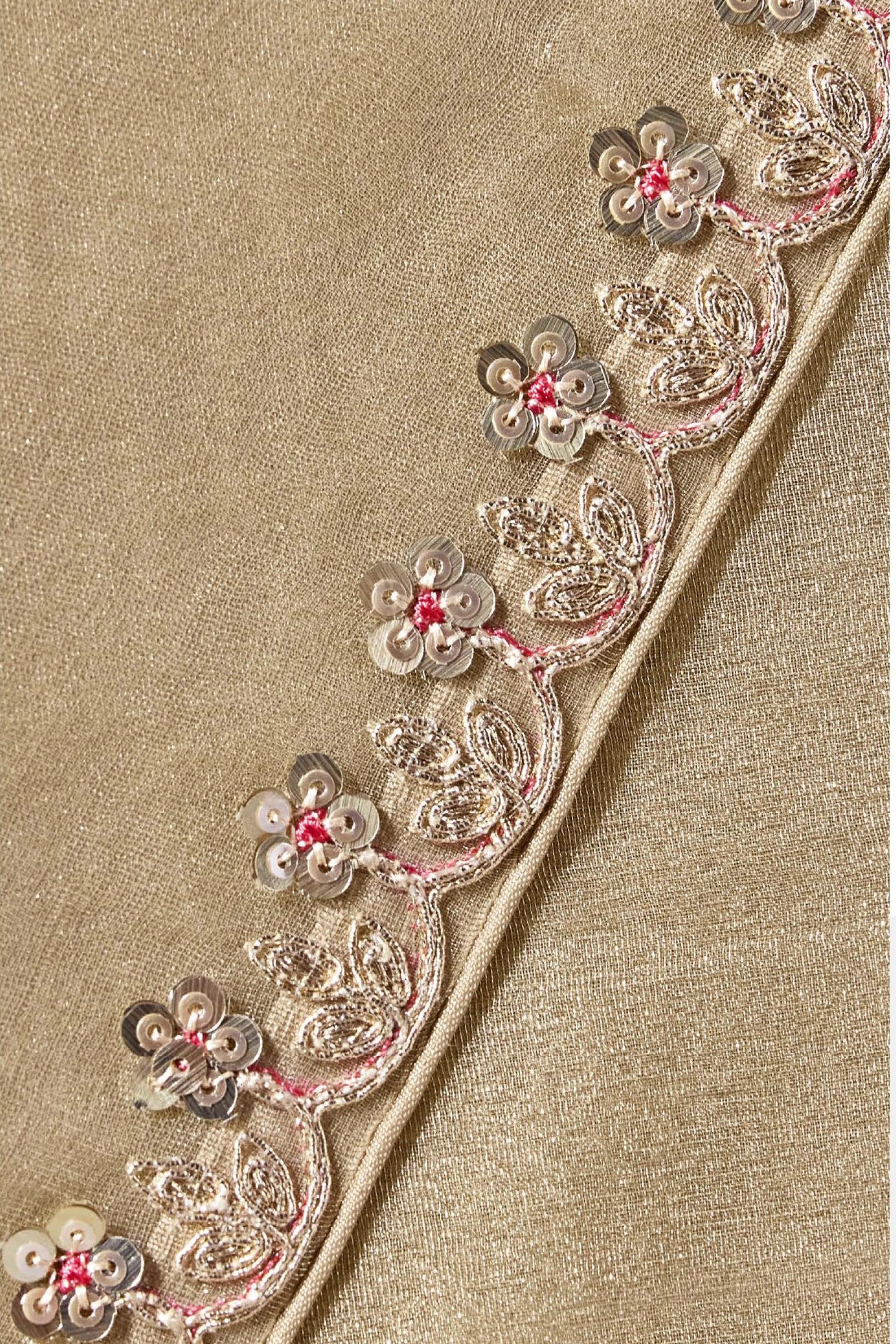 Premium Luxe Silk Festival Wear Beige With Lace