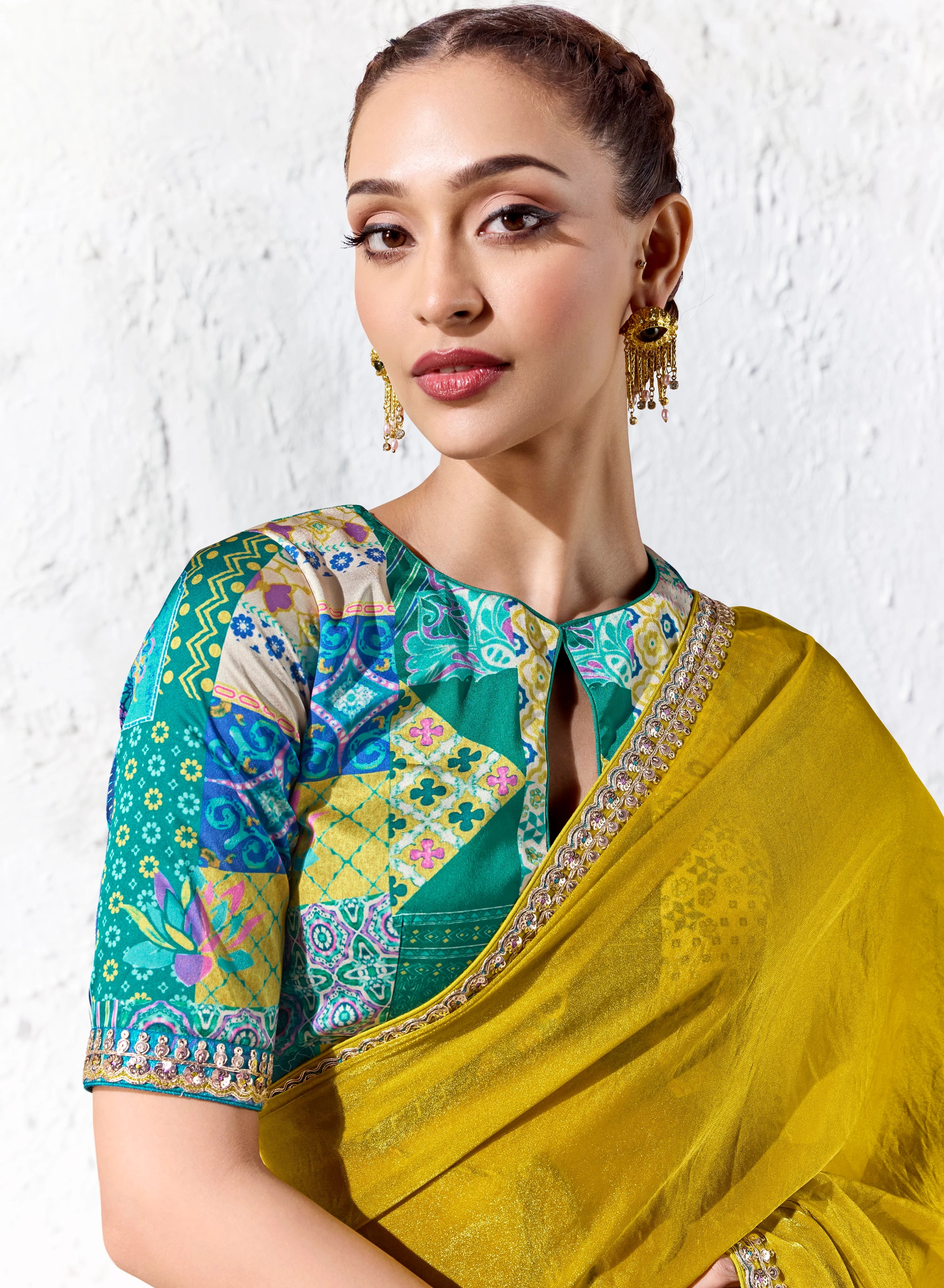 Premium Luxe Silk Festival Wear Mustard With Lace