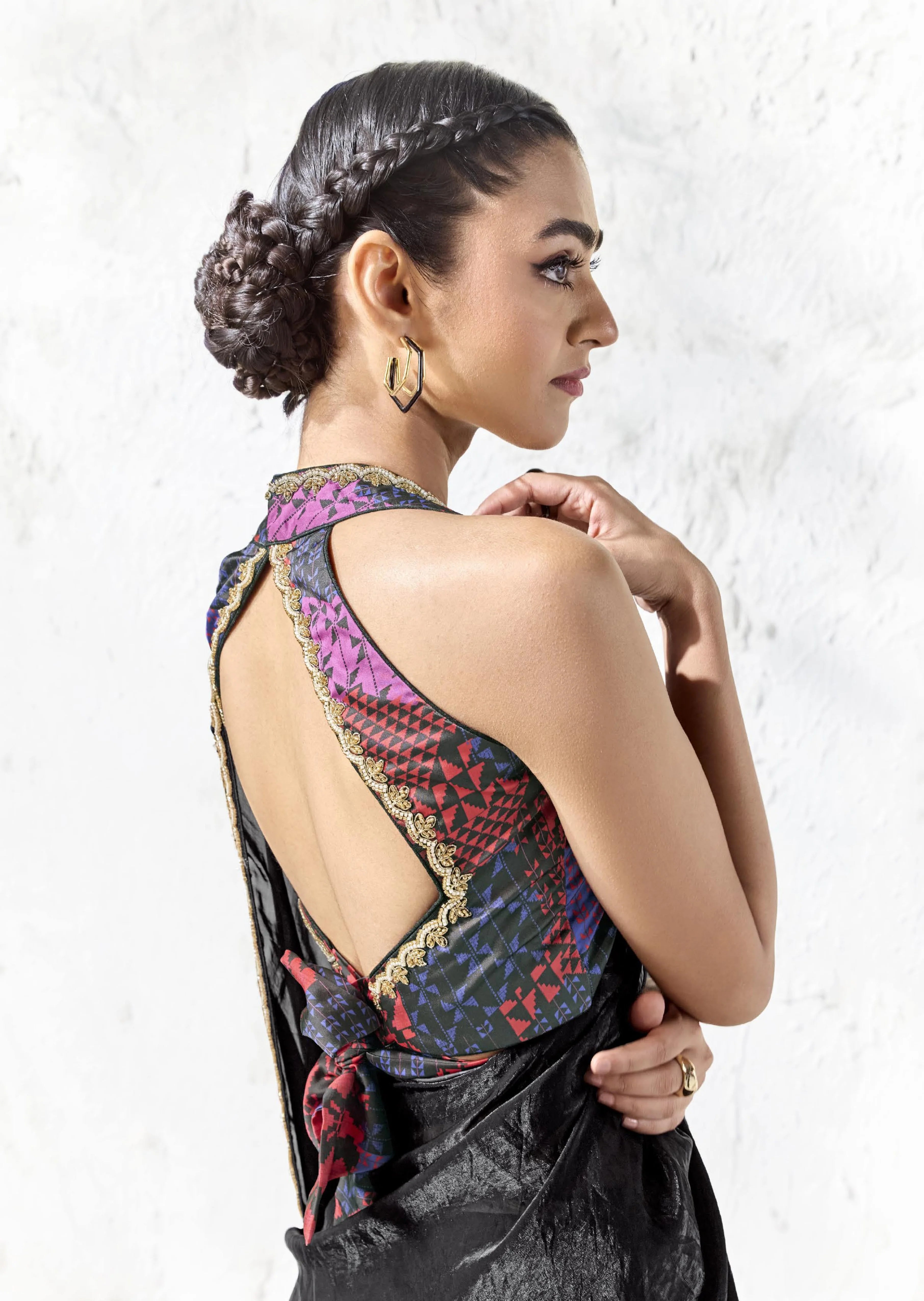 Premium Luxe Silk Festival Wear Black With Lace