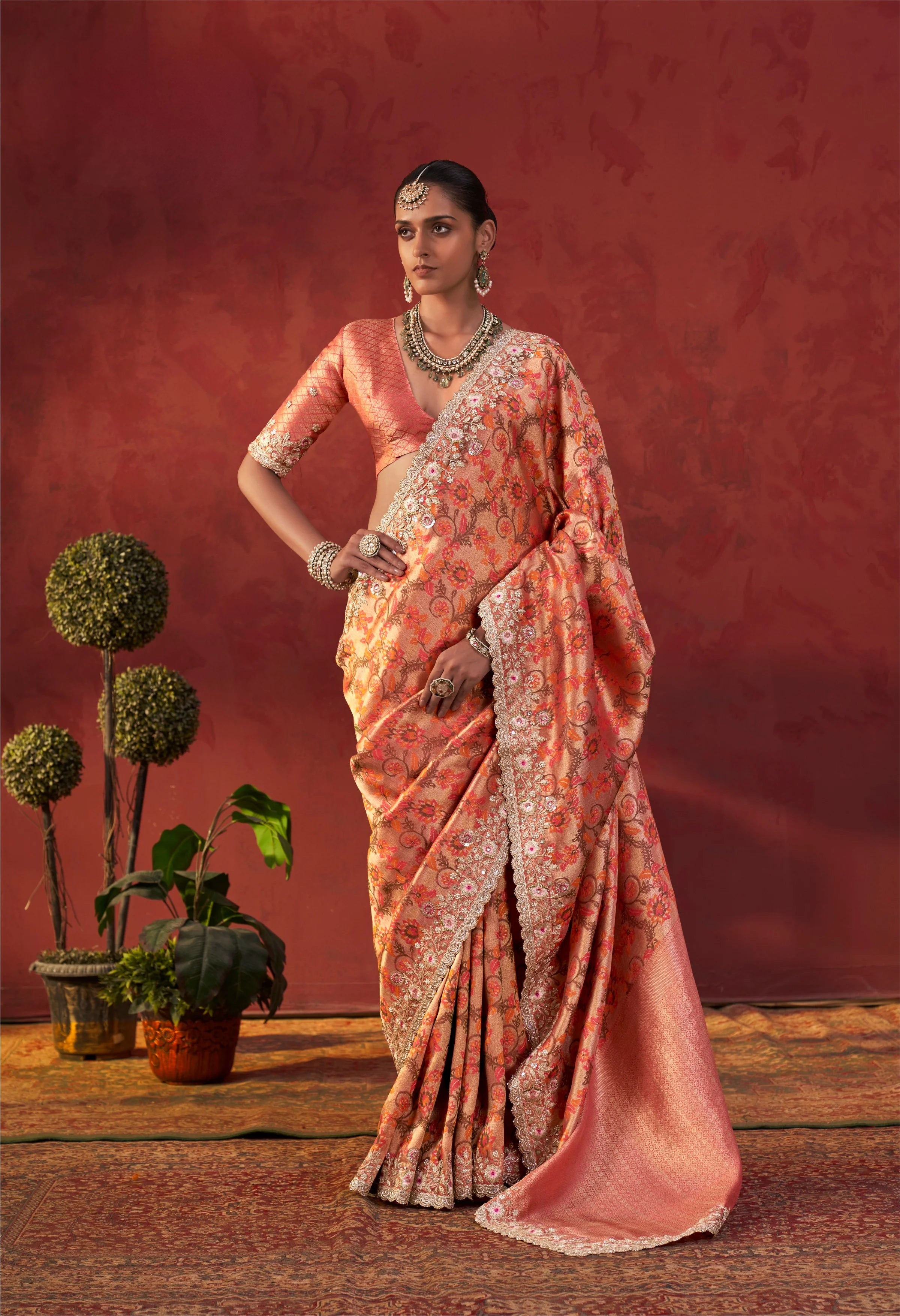 Viscose Party Wear With Embroidery Work