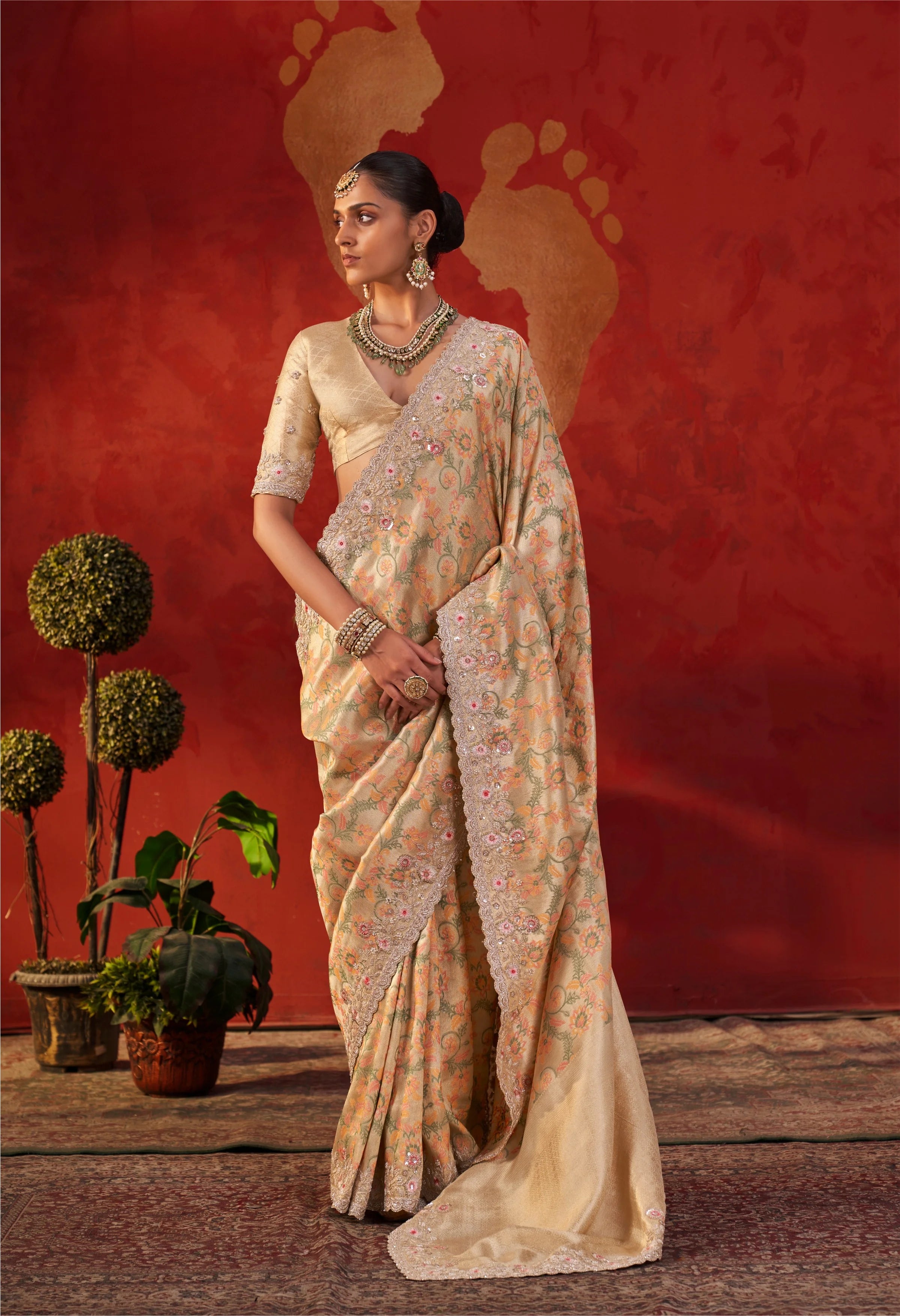Viscose Party Wear With Embroidery Work