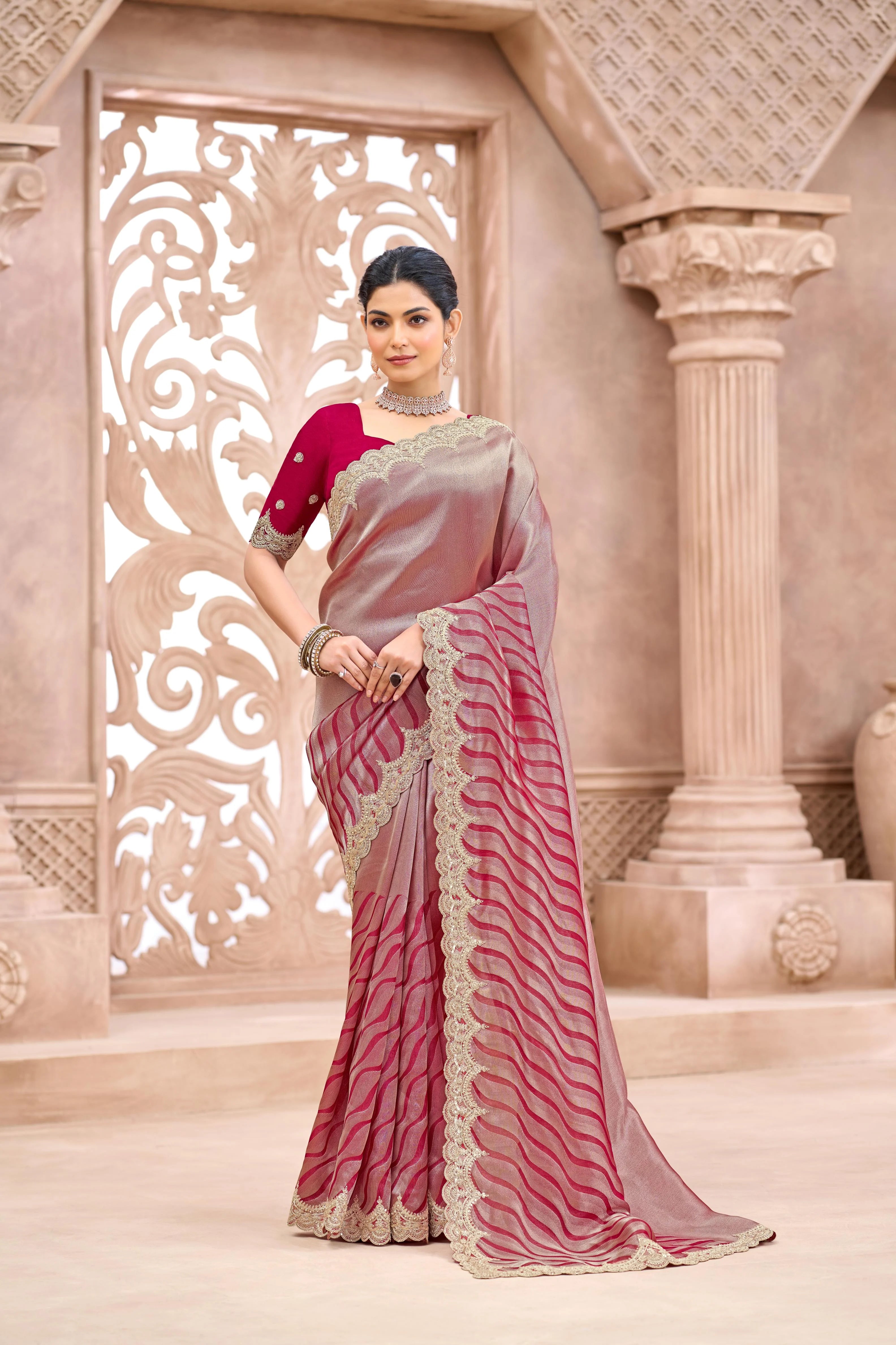 Luxurious Viscose Party Wear With Embroidery Sarees