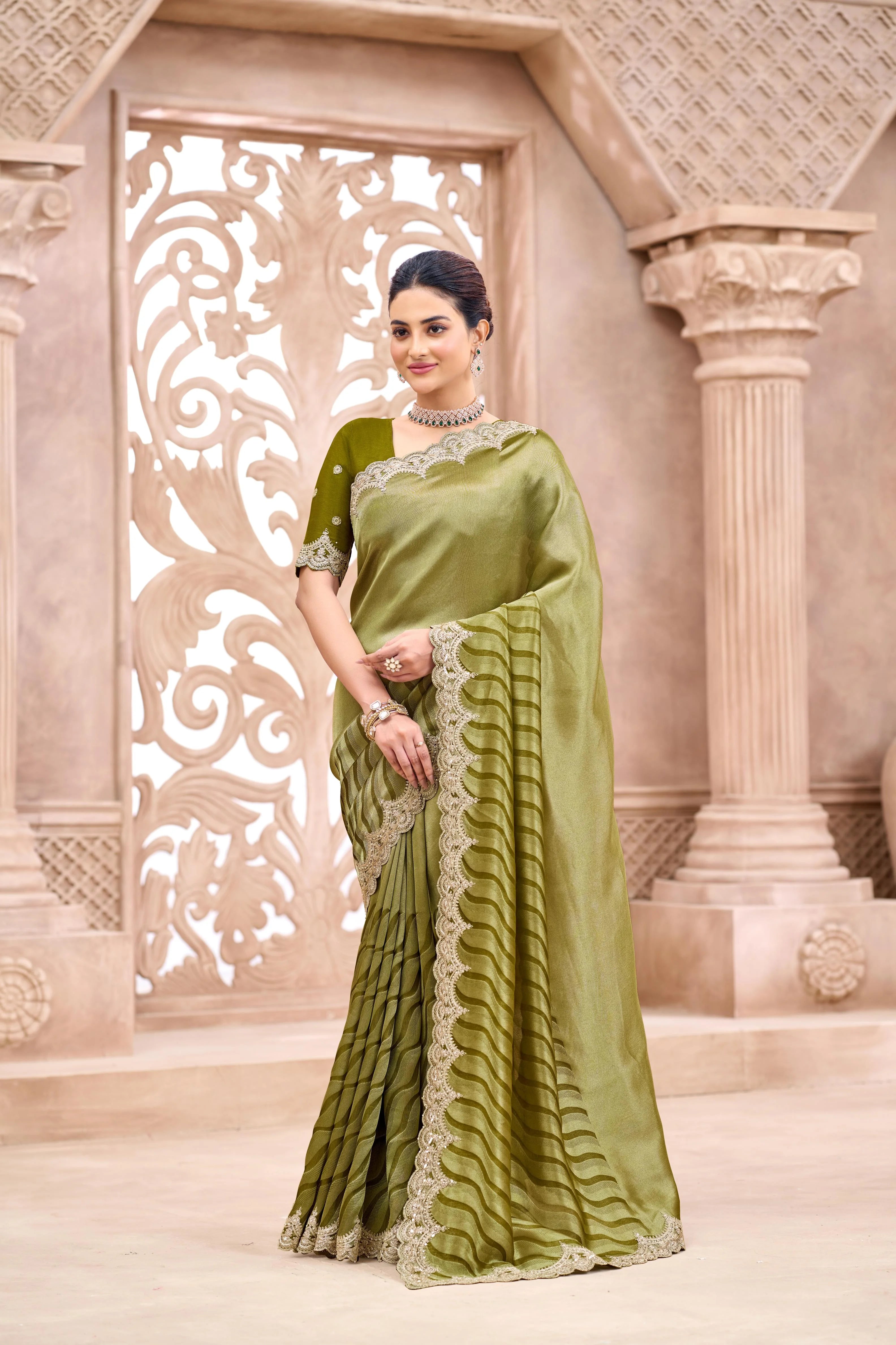 Luxurious Viscose Party Wear With Embroidery Sarees