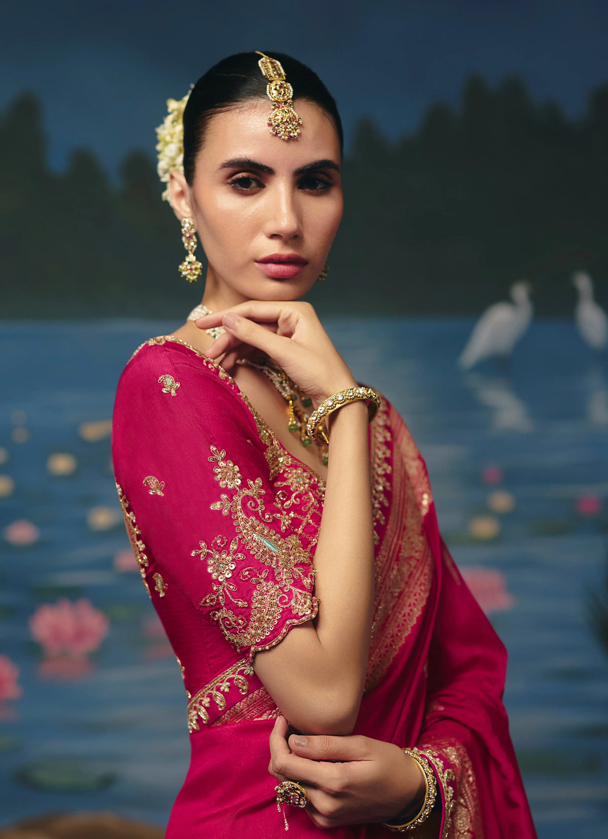 Dola Silk Pink Designer Weaving Work Sarees