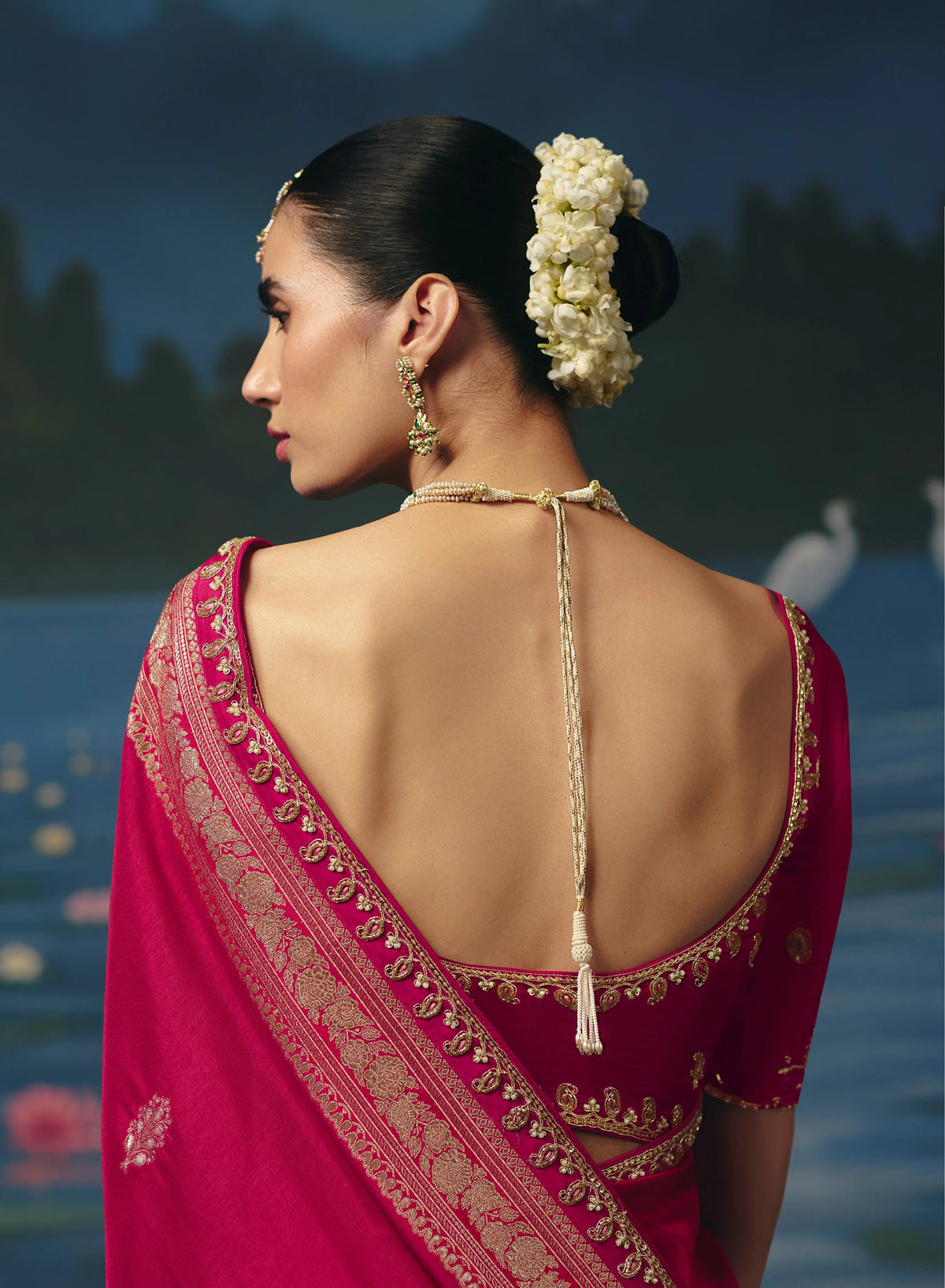 Dola Silk Pink Designer Weaving Work Sarees