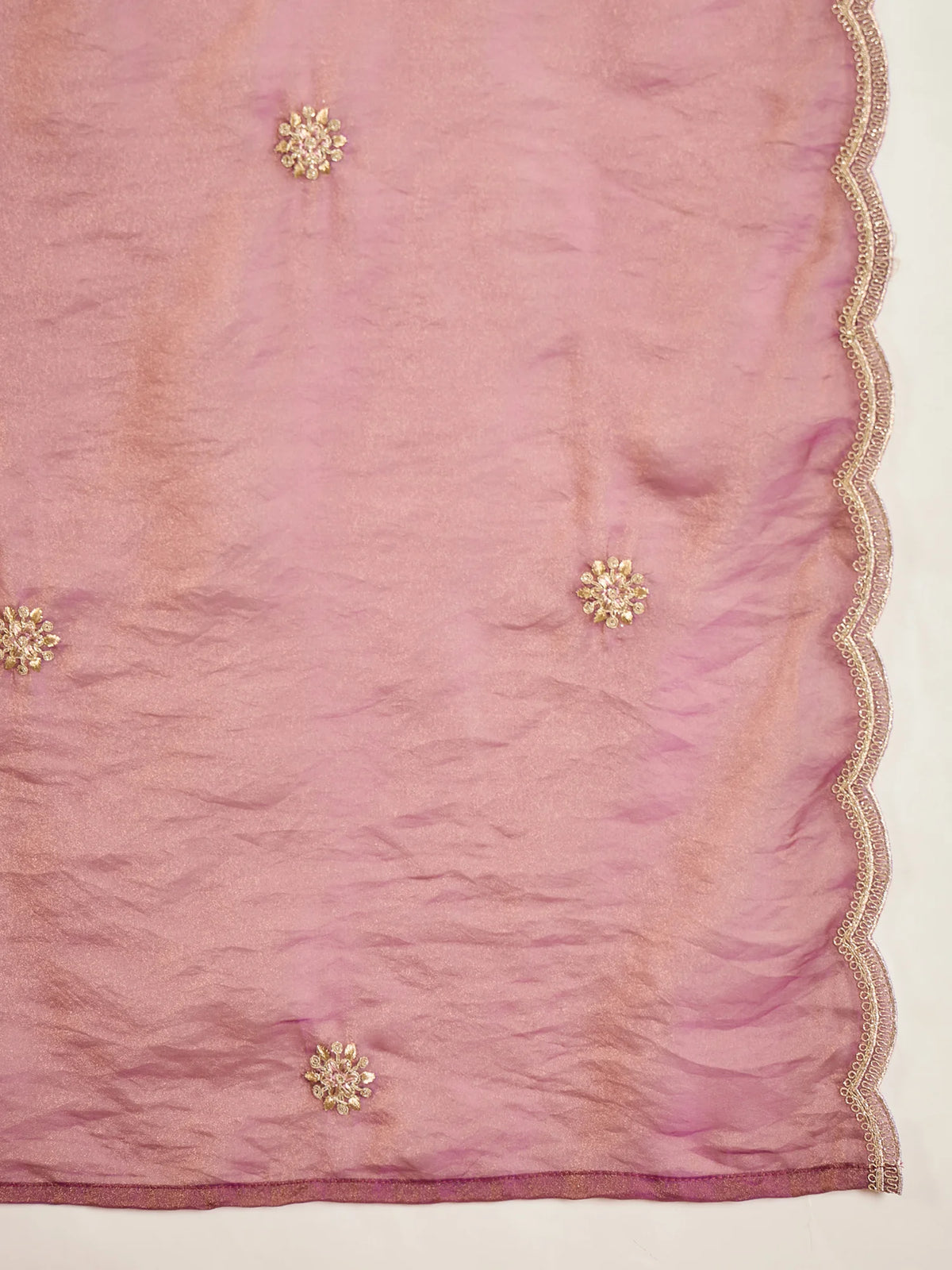 Pure Silk Purple Party Wear Embroidery Work Kurti Set
