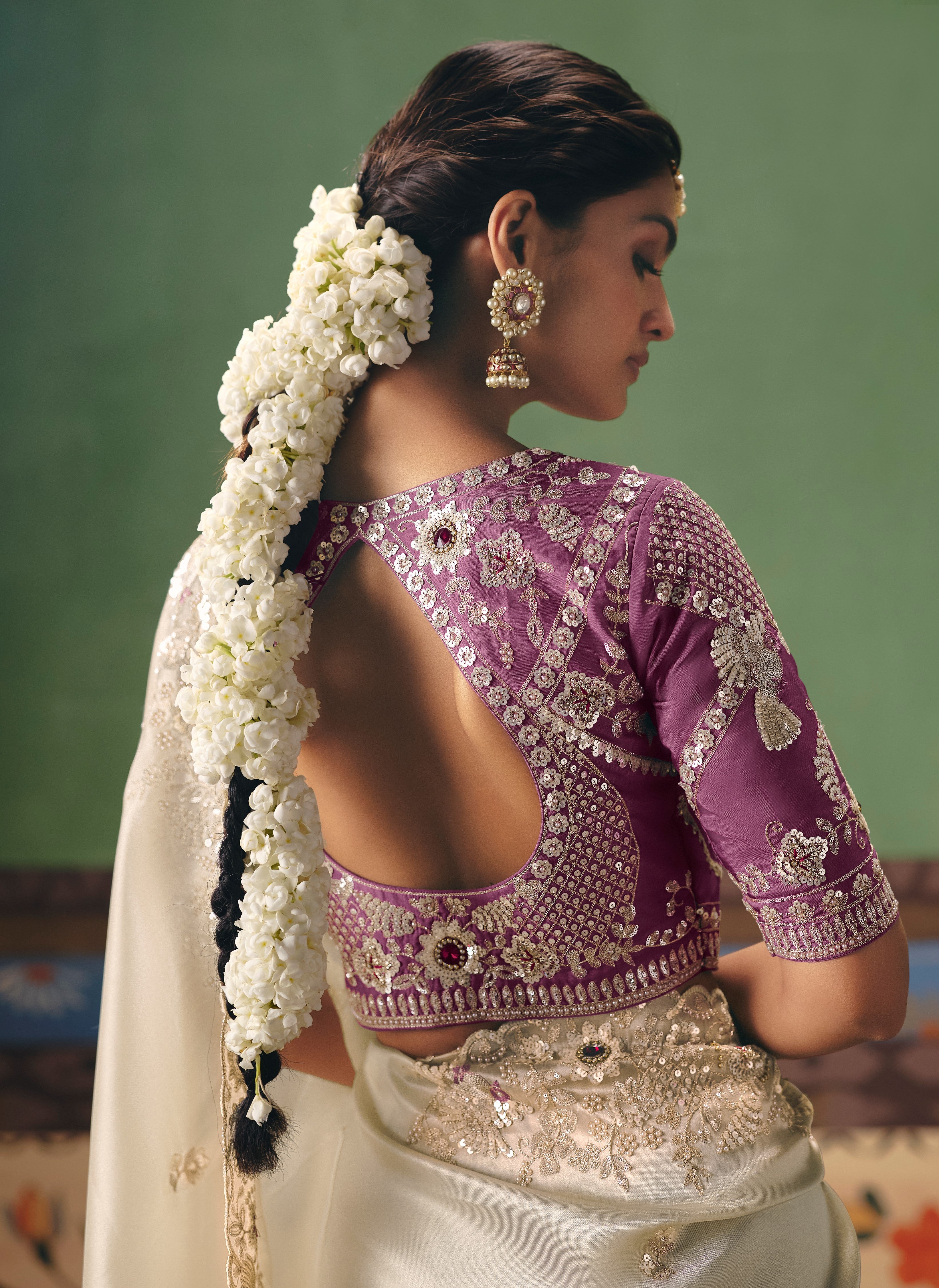 Organza Tissue Party Wear With  Sequence Work