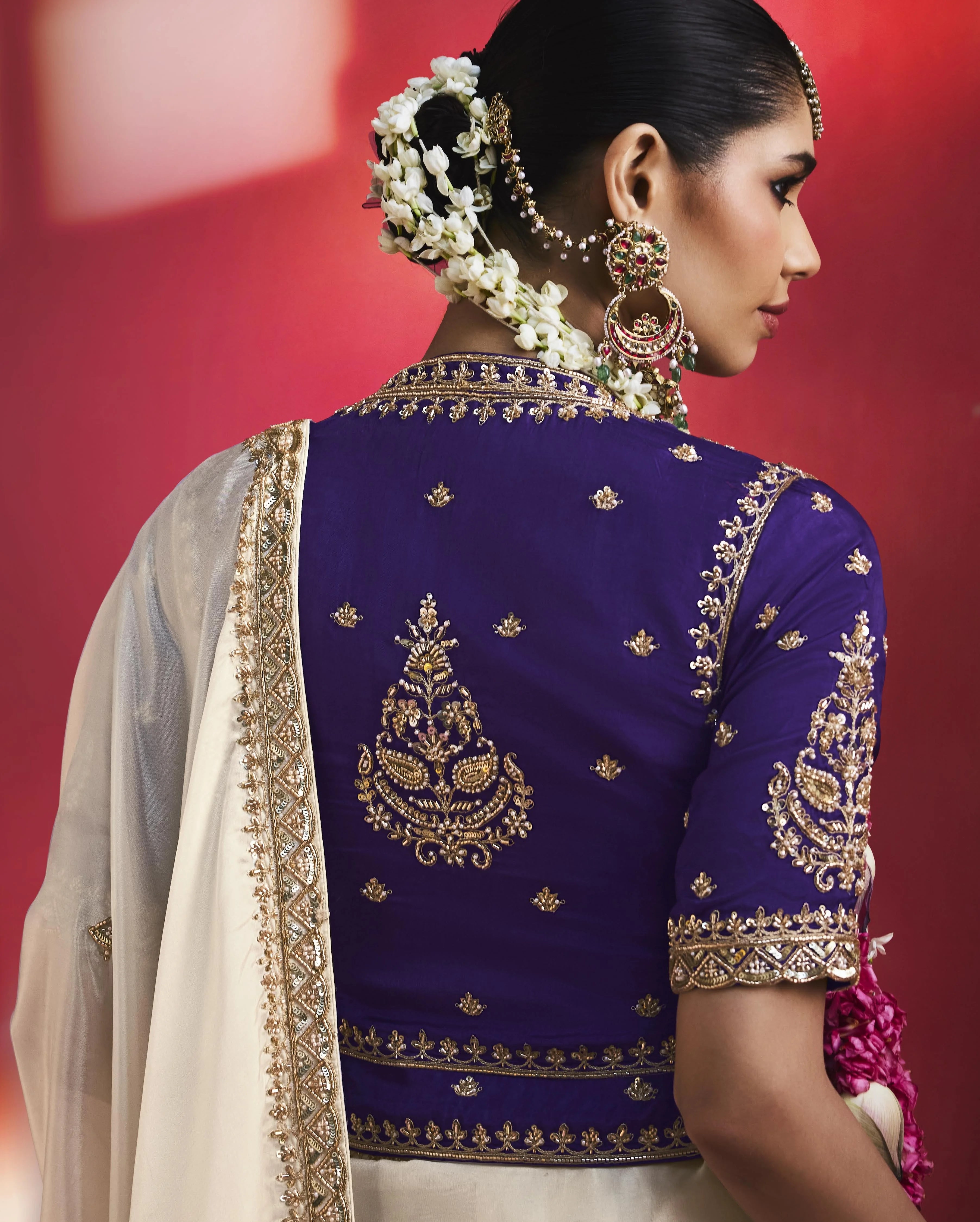 Lightweight Festival Wear Off White With Thread Work Saree