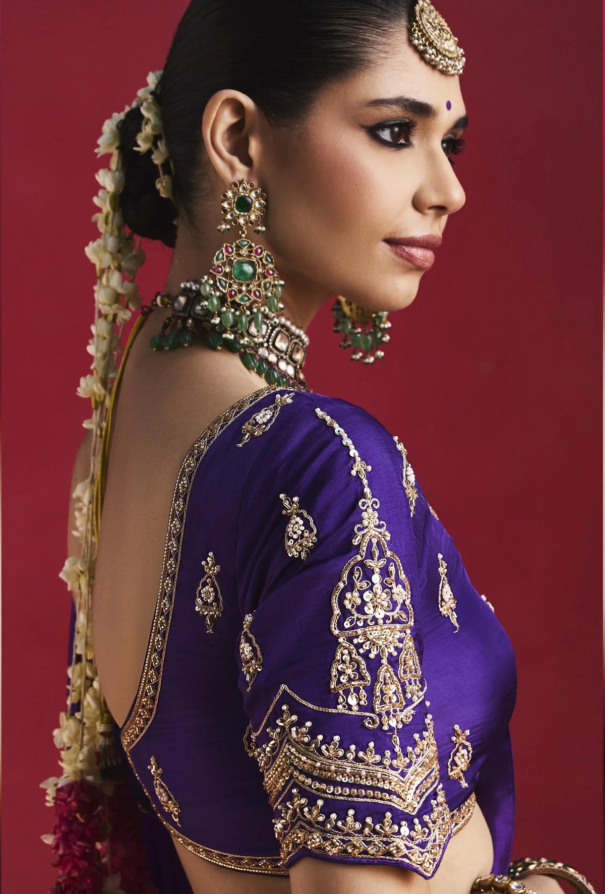 Lightweight Festival Wear Purple With Thread Work Saree