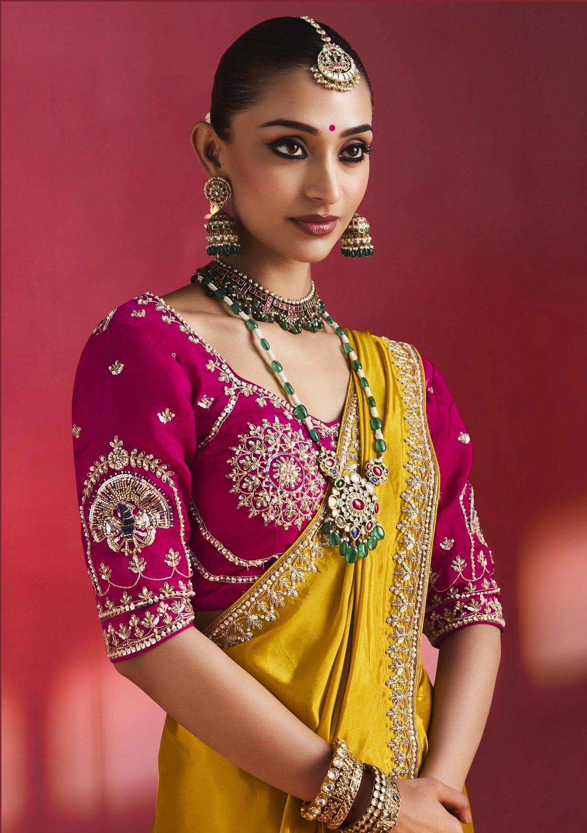 Lightweight Festival Wear Mustard With Thread Work Saree