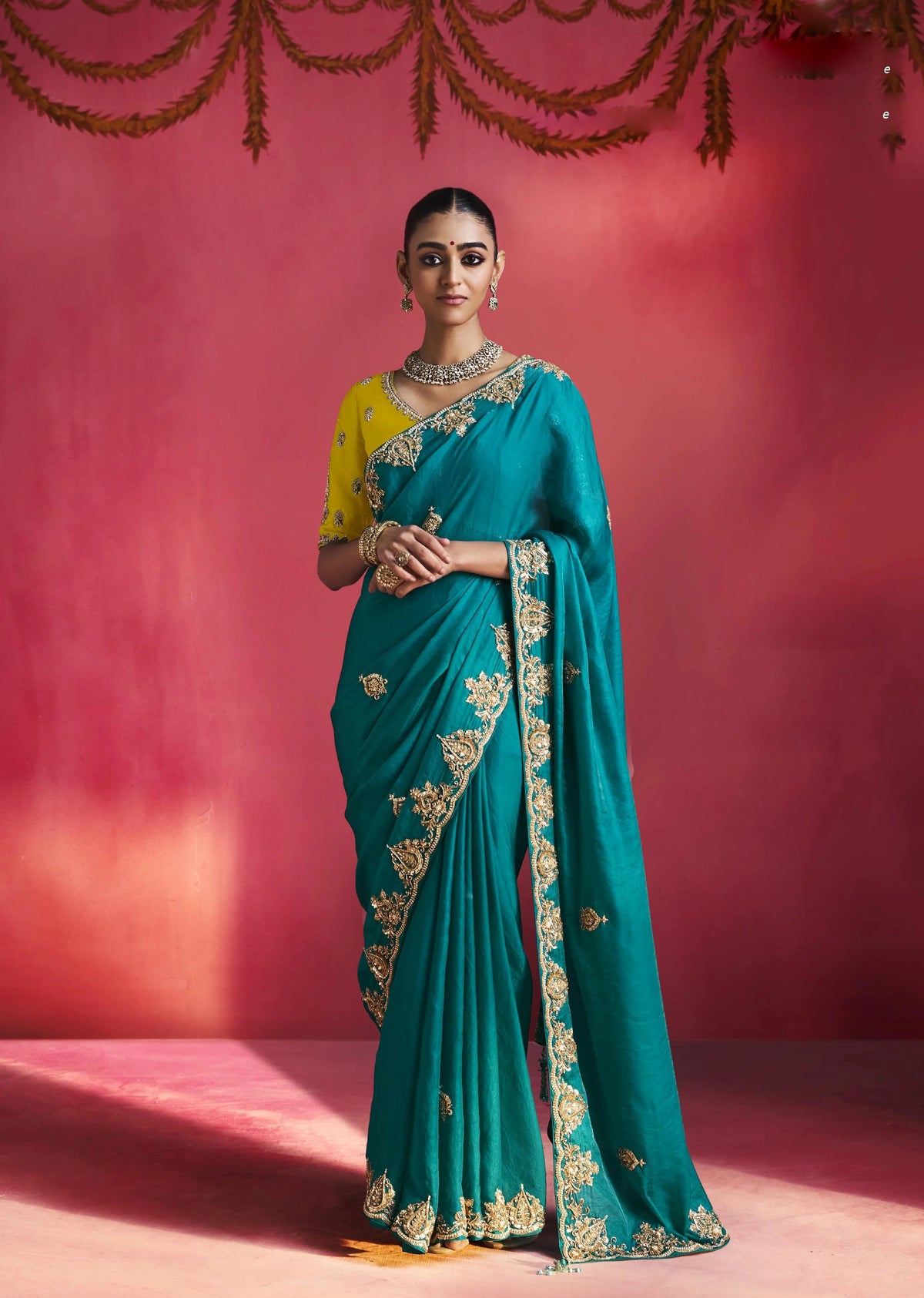 Lightweight Festival Wear Blue With Thread Work Saree