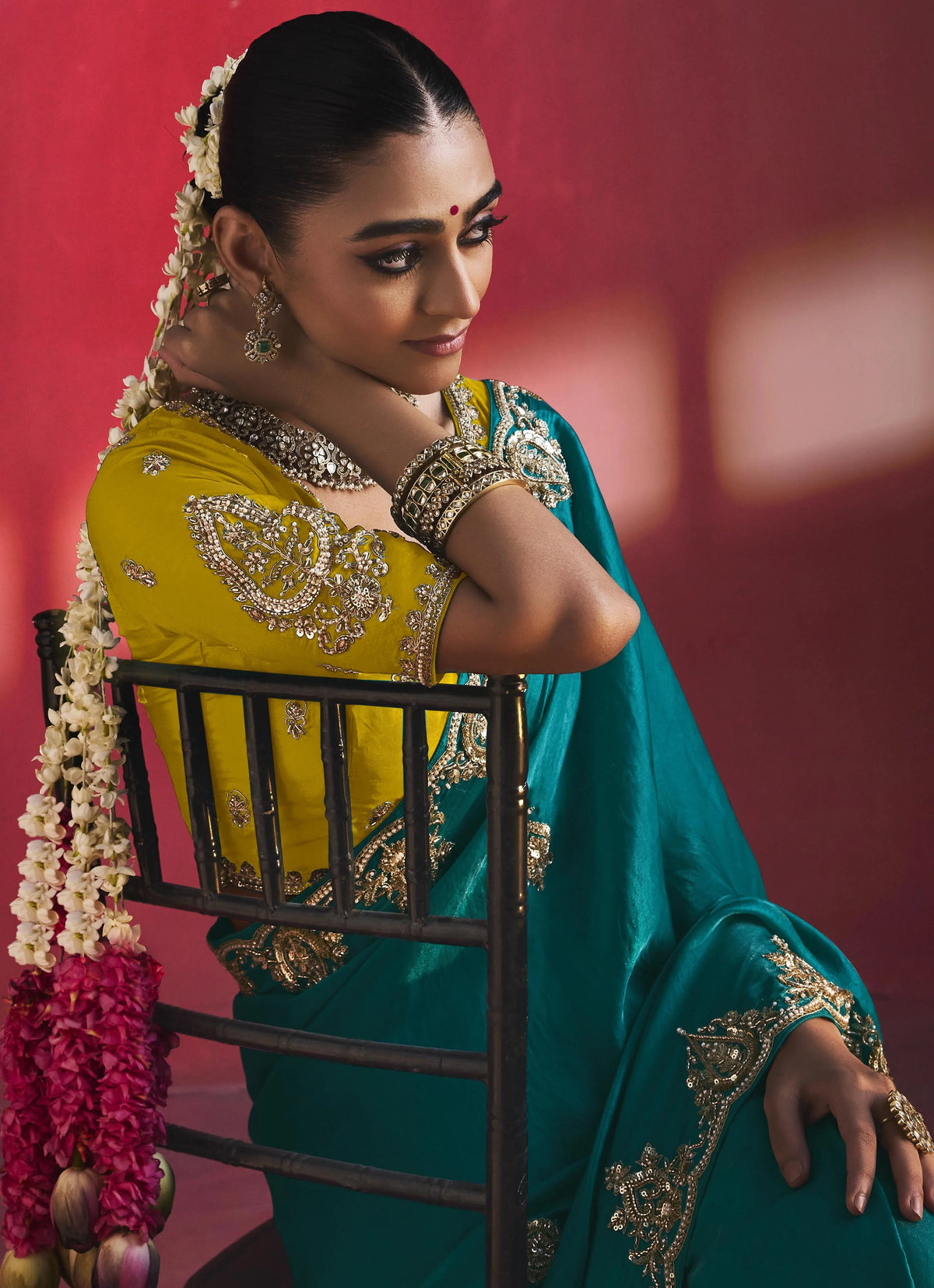 Lightweight Festival Wear Blue With Thread Work Saree