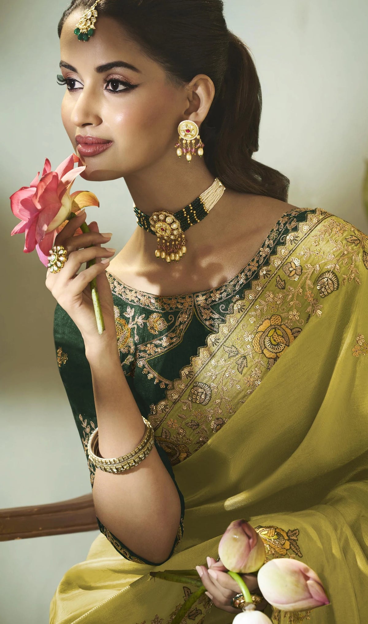 Uppada Silk Weaving Parrot Party Wear Sarees