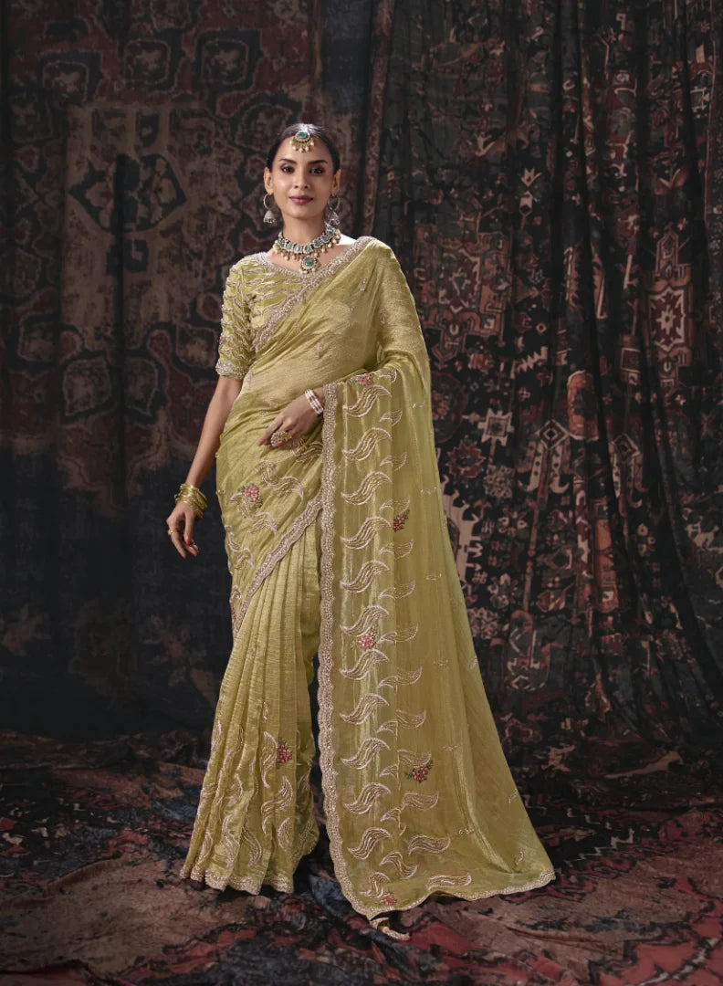 Salsa Pista Festive Wear Heavy Work Sarees