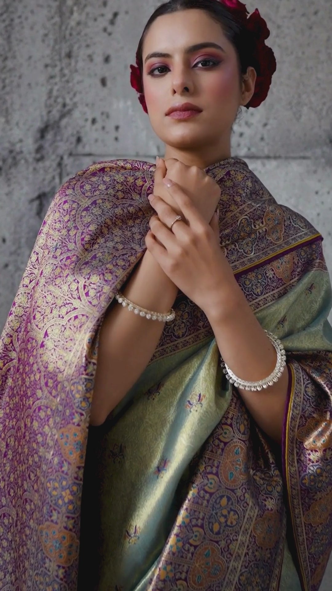 Banarasi Tissue Silk Green Party Wear Weaving Sarees