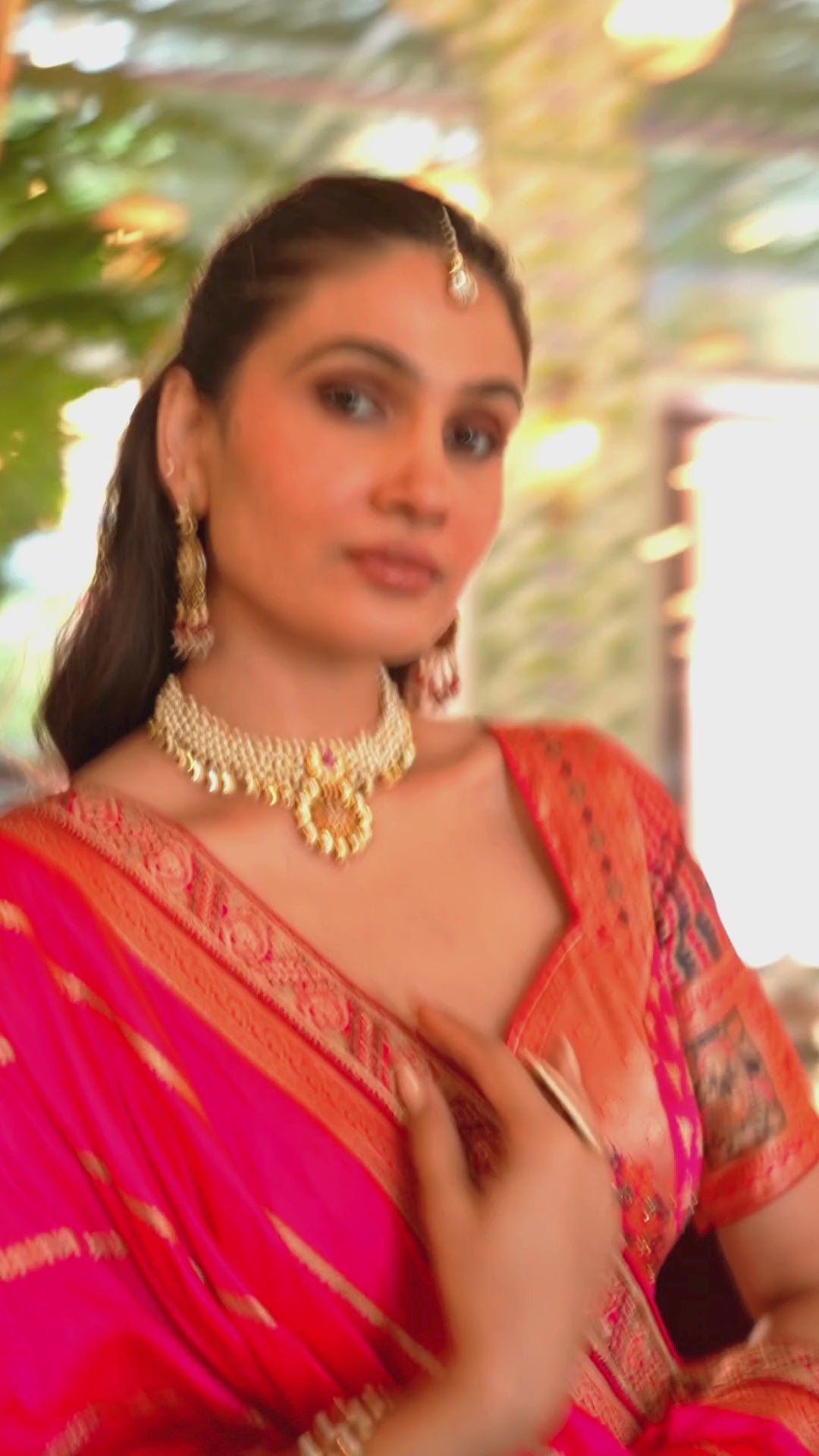 Banarasi Silk Wedding Wear Pink With Embroidery Work