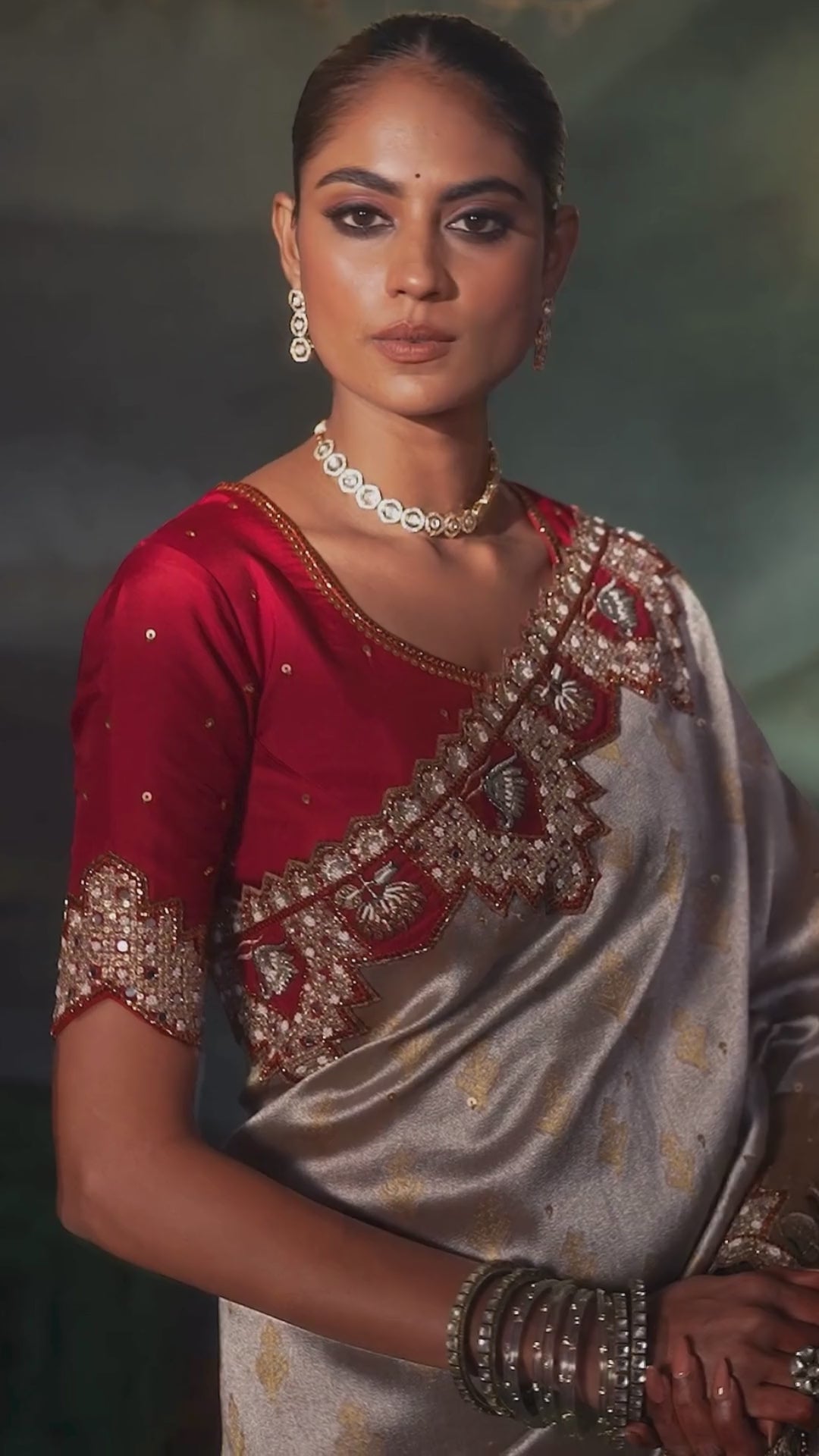 Tanchoi Silk Beige Party Wear With Thread Work Saree