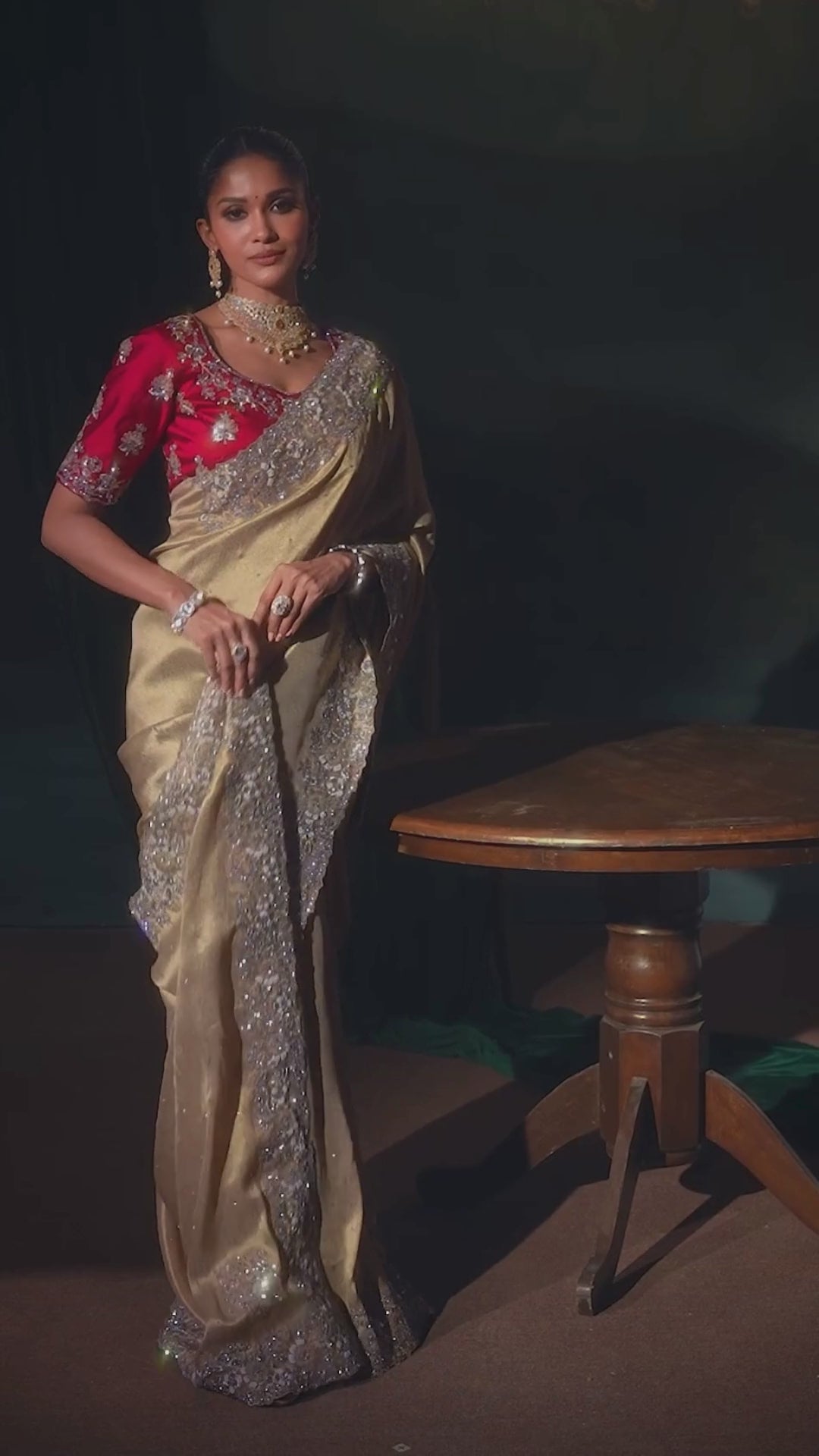Kanjivaram Jacquard Beige Wedding Wear With Heavy Work Saree