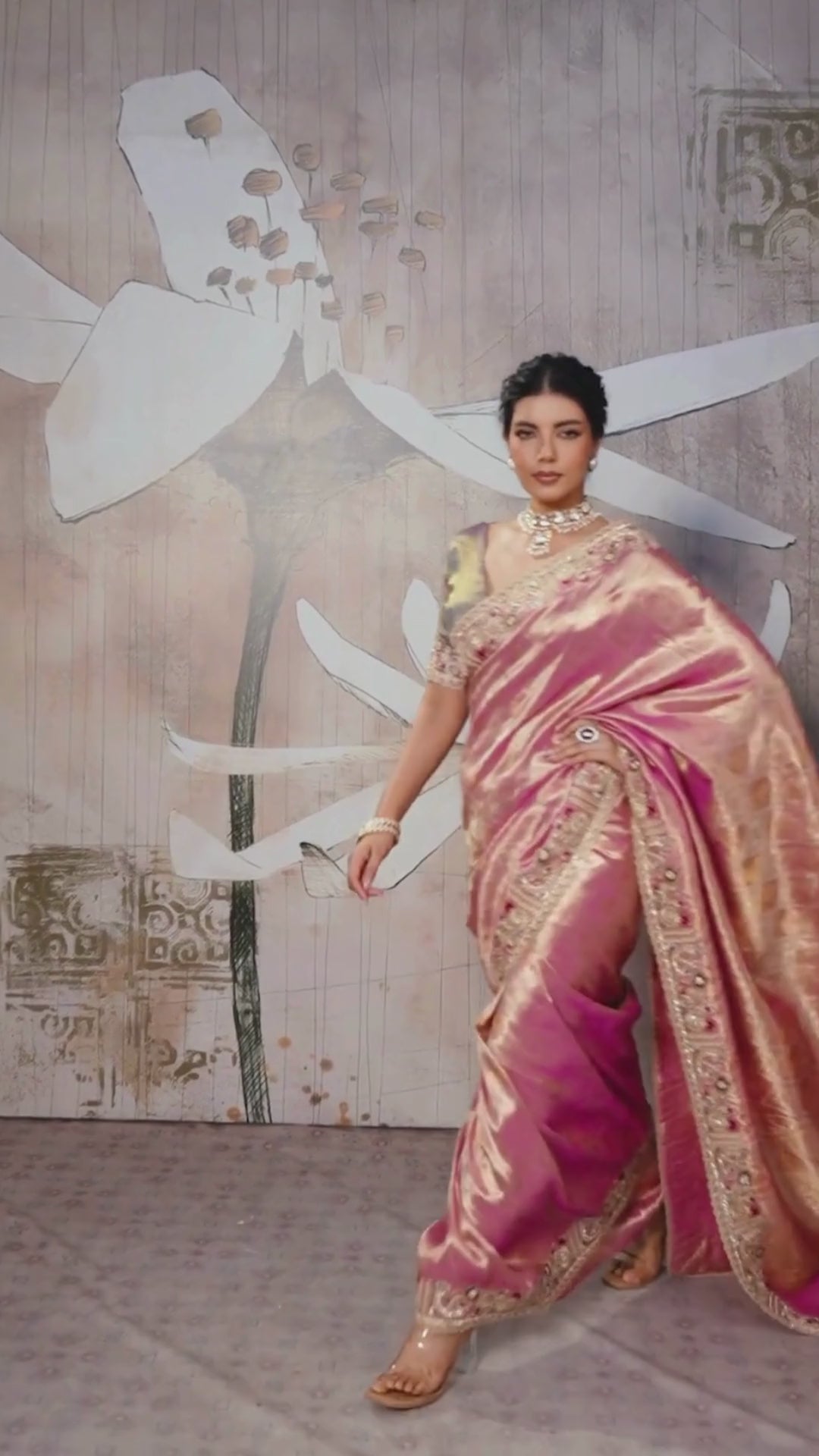 Banarasi Jacquard Silk Rani Festival Wear Saree