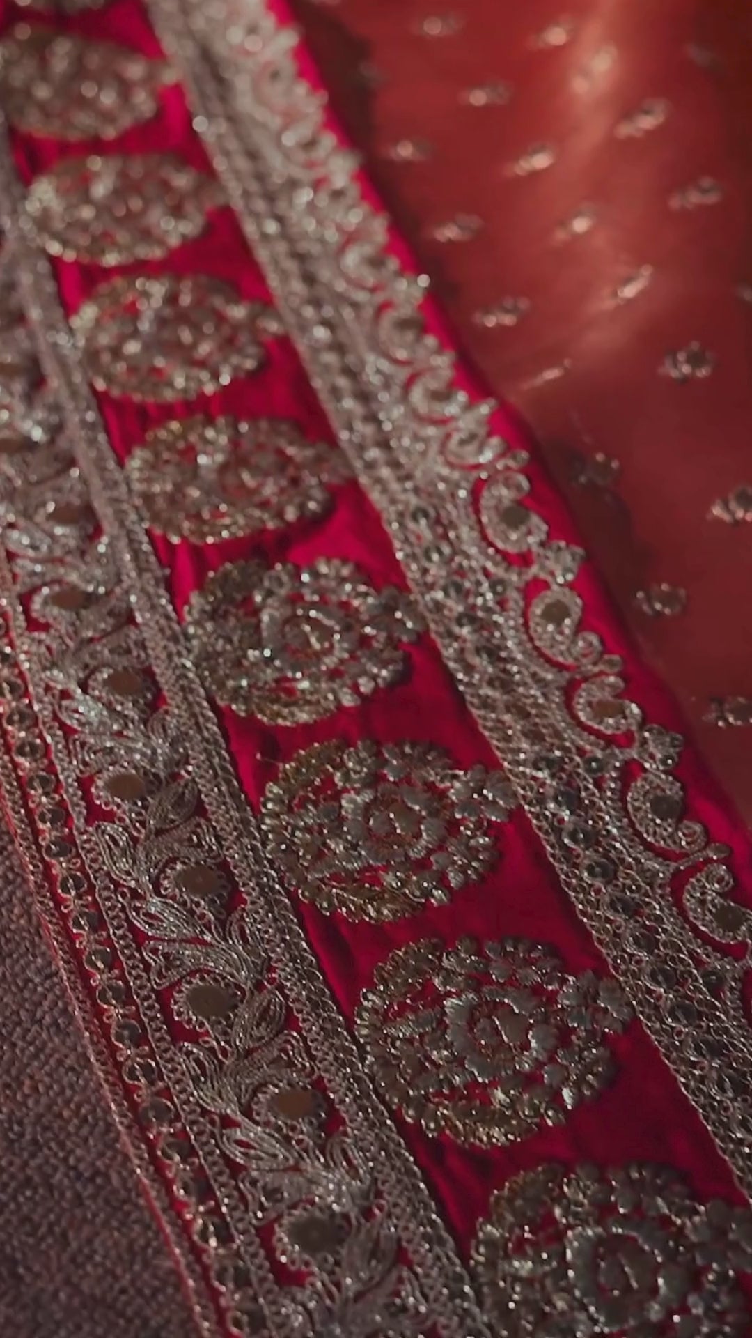 Sabyasachi Silk Red Wedding Wear With Heavy Work Saree